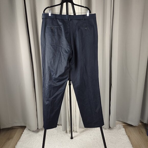 Dockers Premium Flat Front Relaxed Fit Blue Slacks. Size 38X32 - Picture 2 of 10